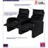 Szczegółowe zdjęcie nr 6 produktu Fotele kinowe z ekoskóry Mevic – czarne