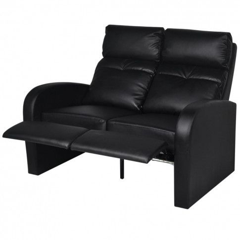 Fotografia Fotele kinowe z podświetleniem LED Mevic 2X – czarne z kategorii Fotele wypoczynkowe