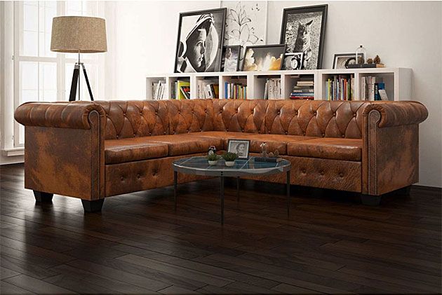 sofa narożna chesterfield Amberly - wizualizacja