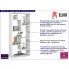 Szczegółowe zdjęcie nr 4 produktu Biały nowoczesny regał wiszący lub stojący - Matic 4X