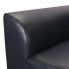 Fotografia Rozkładana sofa Primera z ekokóry - czarna z kategorii Tanie kanapy i sofy