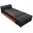 Szczegółowe zdjęcie nr 5 produktu Rozkładana sofa Primera z ekokóry - czarna