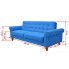 Szczegółowe zdjęcie nr 8 produktu Sofa rozkładana Kallisto 2K - niebieska