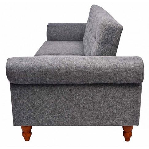 Szczegółowe zdjęcie nr 6 produktu Pikowana sofa Kallisto 3K - szara