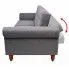 Szczegółowe zdjęcie nr 8 produktu Pikowana sofa Carpon 3K - szara