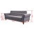 Szczegółowe zdjęcie nr 9 produktu Pikowana sofa Kallisto 3K - szara