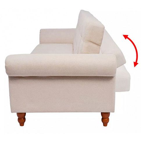 Szczegółowe zdjęcie nr 7 produktu Rozkładana sofa Kallisto 4K - kremowa