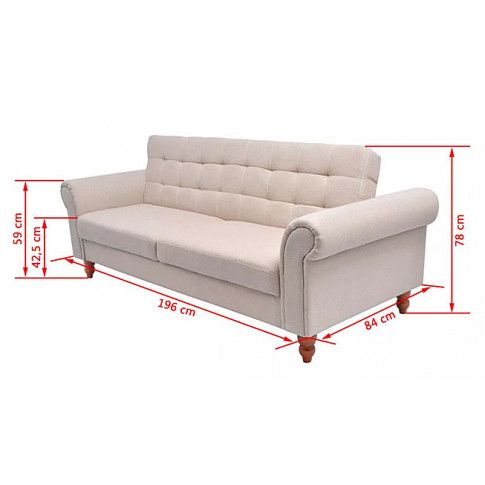 Szczegółowe zdjęcie nr 8 produktu Rozkładana sofa Kallisto 4K - kremowa
