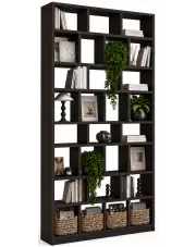 Duży regał biblioteczka na książki wenge - Otieni w sklepie Edinos.pl