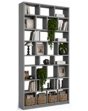 Szary regał biblioteczka w stylu nowoczesnym - Otieni w sklepie Edinos.pl