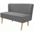 Romantyczna sofa Shelly - jasnoszara