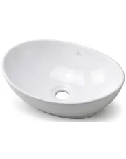 Biała nablatowa umywalka ceramiczna - Motium w sklepie Edinos.pl