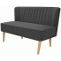 Romantyczna sofa Shelly - grafitowa