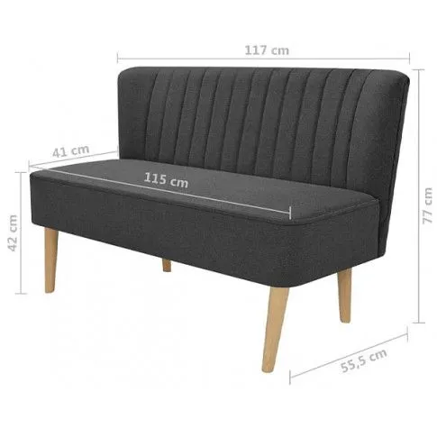 Zdjęcie dwuosobowa elegancka sofa z tkaniny Lernes | Edinos.pl