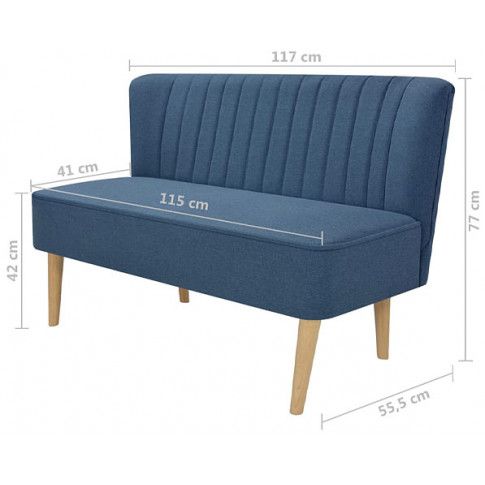 Szczegółowe zdjęcie nr 4 produktu Romantyczna sofa Shelly - niebieska