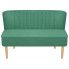 Szczegółowe zdjęcie nr 5 produktu Romantyczna sofa Shelly - zielona 