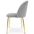 Jasnoszare krzesło ze złotymi nogami Liemio