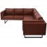 Zdjęcie przestronna brązowa sofa narożna Miva 2X - w sklepie Edinos.pl