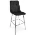 Czarny metalowy hoker tapicerowany Egioni 6X
