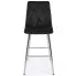 Czarny metalowy hoker welurowy Egioni 6X