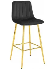 Czarny welurowy hoker glamour z opraciem - Monix 4X w sklepie Edinos.pl