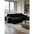 Salon z wykorzystaniem czarnego narożnika Corrino 3X