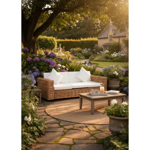 Rattanowa sofa trzyosobowa   Sigvart 3Q