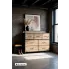 Duża komoda z szufladami w stylu loft dąb artisan Sebel w przedpokoju