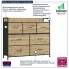 Komoda 7 szuflad loft dąb artisan Sebel