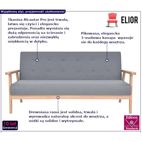 Estelle jasnoszara sofa