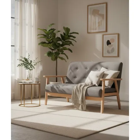 2 osobowa ciemnoszara sofa retro   Garner 2X