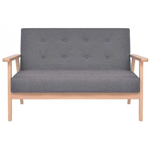 Ciemnoszara sofa Vita 2X tapicerowana 