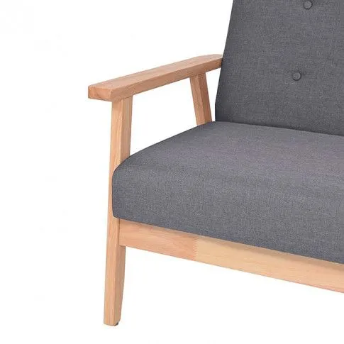 Ciemnoszara sofa Vita 2X tapicerowana 