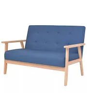 Niebieska sofa 2-osobowa - Estelle w sklepie Edinos.pl