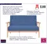 Estelle niebieska sofa