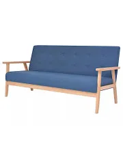 Niebieska sofa 3-osobowa - Estelle w sklepie Edinos.pl