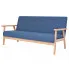 Niebieska sofa 3-osobowa - Sybis