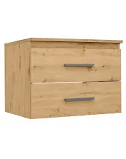 Szafka ścienna pod umywalkę nablatową dąb artisan 60 cm - Wiba 3X w sklepie Edinos.pl