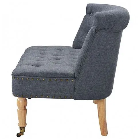 Szczegółowe zdjęcie nr 5 produktu Romantyczna mała sofa Wedis - szara