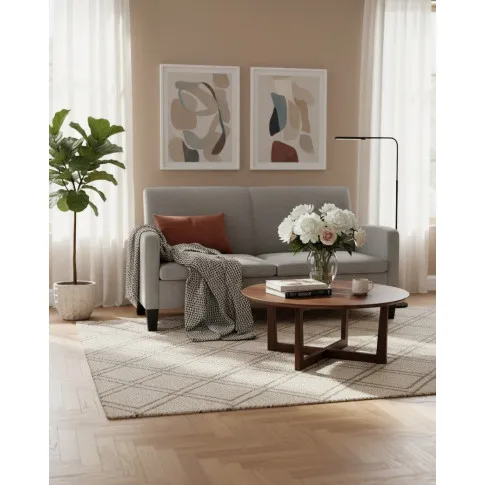 Fotografia Stylowa kanapa Ezorep 2Q - jasnoszara z kategorii Kanapy i sofy