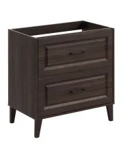 Szafka pod umywalkę w kolorze Dąb Ristretto - Raventia 3X 80 cm w sklepie Edinos.pl