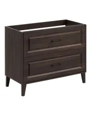 Szafka pod umywalkę w kolorze Dąb Ristretto - Raventia 3X 100 cm w sklepie Edinos.pl