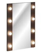 Lustro wiszące z oświetleniem LED Dąb Ristretto - Raventia 5X 60 cm w sklepie Edinos.pl