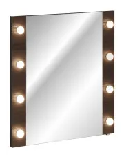 Lustro wiszące z oświetleniem LED Dąb Ristretto - Raventia 5X 80 cm w sklepie Edinos.pl