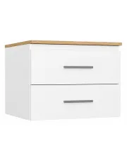 Podwieszana szafka na umywalkę biały + dąb artisan 60 cm - Wiba 3X w sklepie Edinos.pl