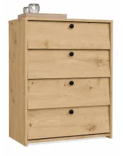 Czteropoziomowa uchylna szafka na obuwie dąb artisan - Onerox w sklepie Edinos.pl
