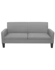 Jasnoszara 3-osobowa sofa do salonu - Vivere w sklepie Edinos.pl