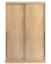 Szafa przesuwna na ubrania z szufladami 140 cm dąb bielony - Eraffi 4X w sklepie Edinos.pl