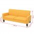 Fotografia Stylowa kanapa Triniti 3Q - żółta z kategorii Kanapy i sofy