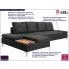 Szczegółowe zdjęcie nr 4 produktu Sofa narożna Kazja 3T - ciemnoszara